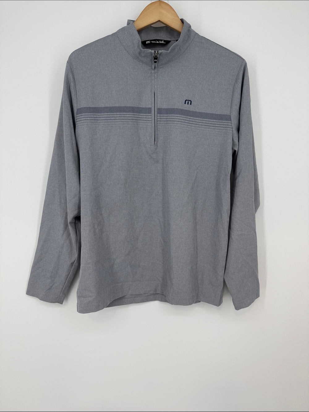 Travis Mathew Men's Light Grey Lightweight 1/4 Zip Top